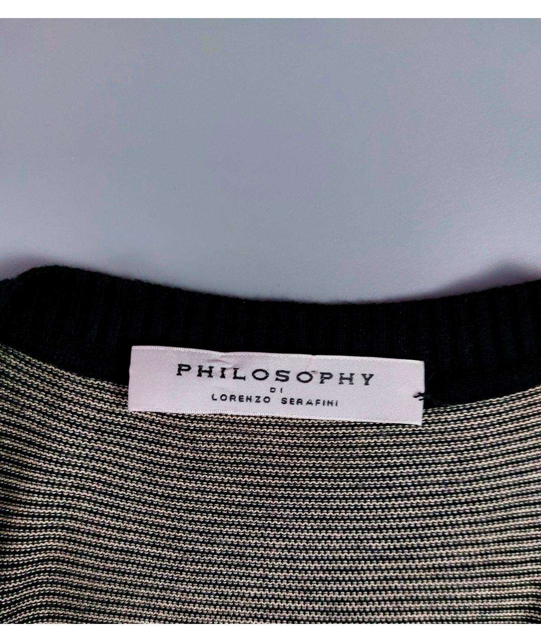 PHILOSOPHY DI LORENZO SERAFINI Серый вискозный джемпер / свитер, фото 5