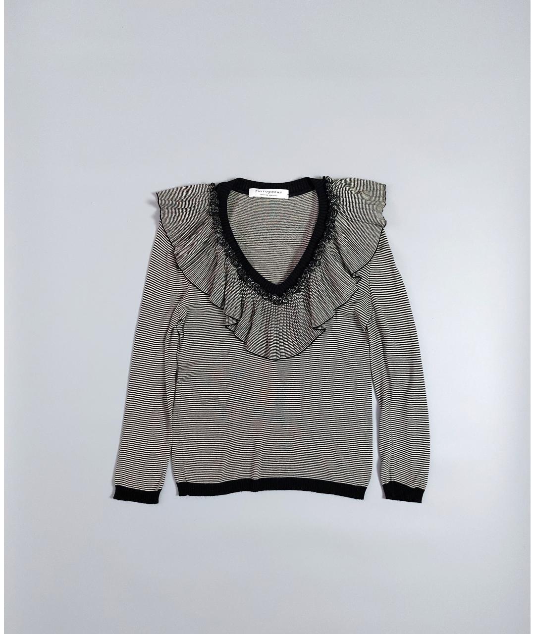 PHILOSOPHY DI LORENZO SERAFINI Серый вискозный джемпер / свитер, фото 9