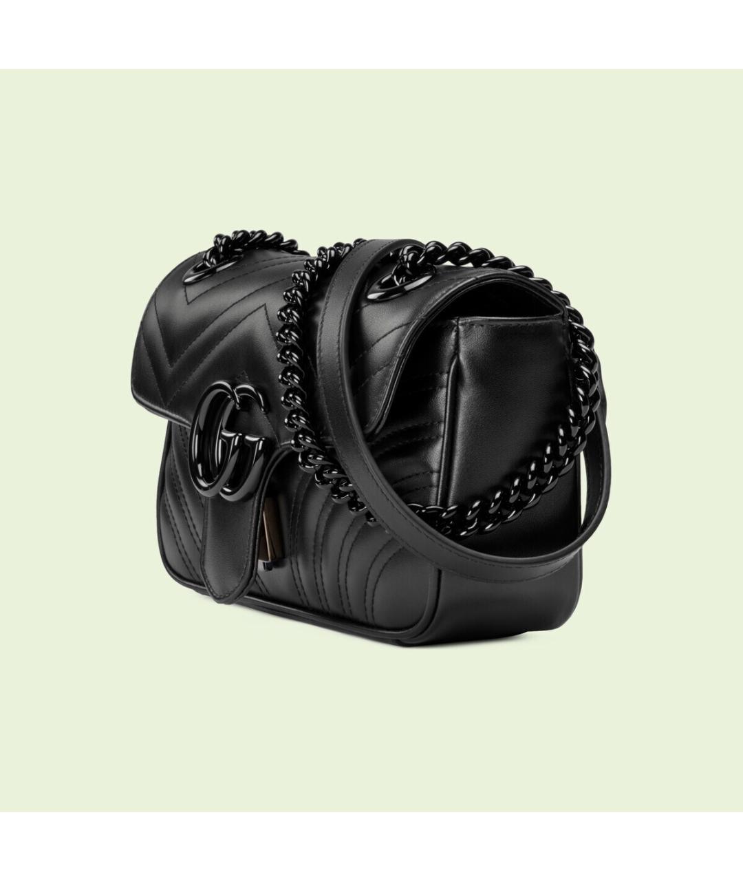 GUCCI Черная кожаная сумка через плечо, фото 2