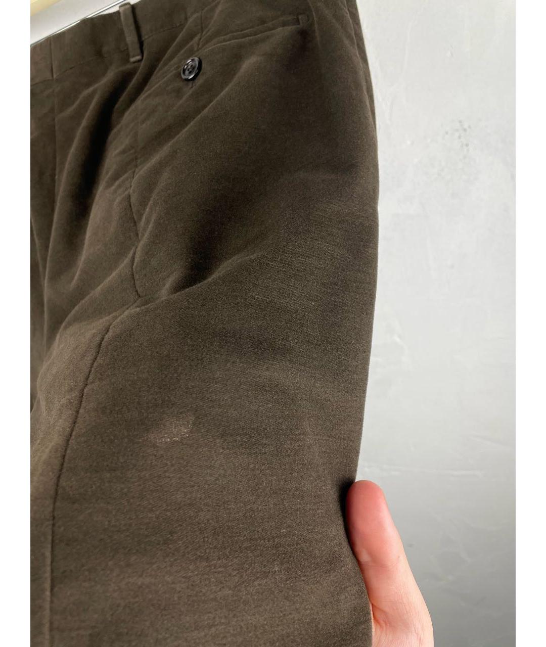 PRADA Коричневые хлопко-эластановые брюки чинос, фото 8