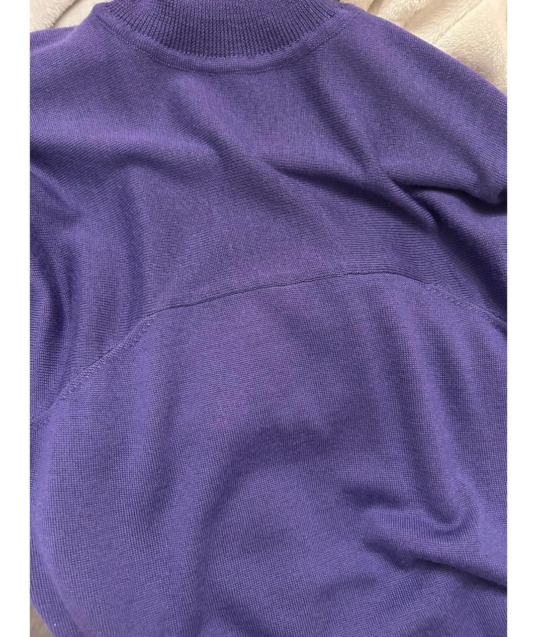 PIERRE CARDIN Фиолетовое шерстяное повседневное платье, фото 3