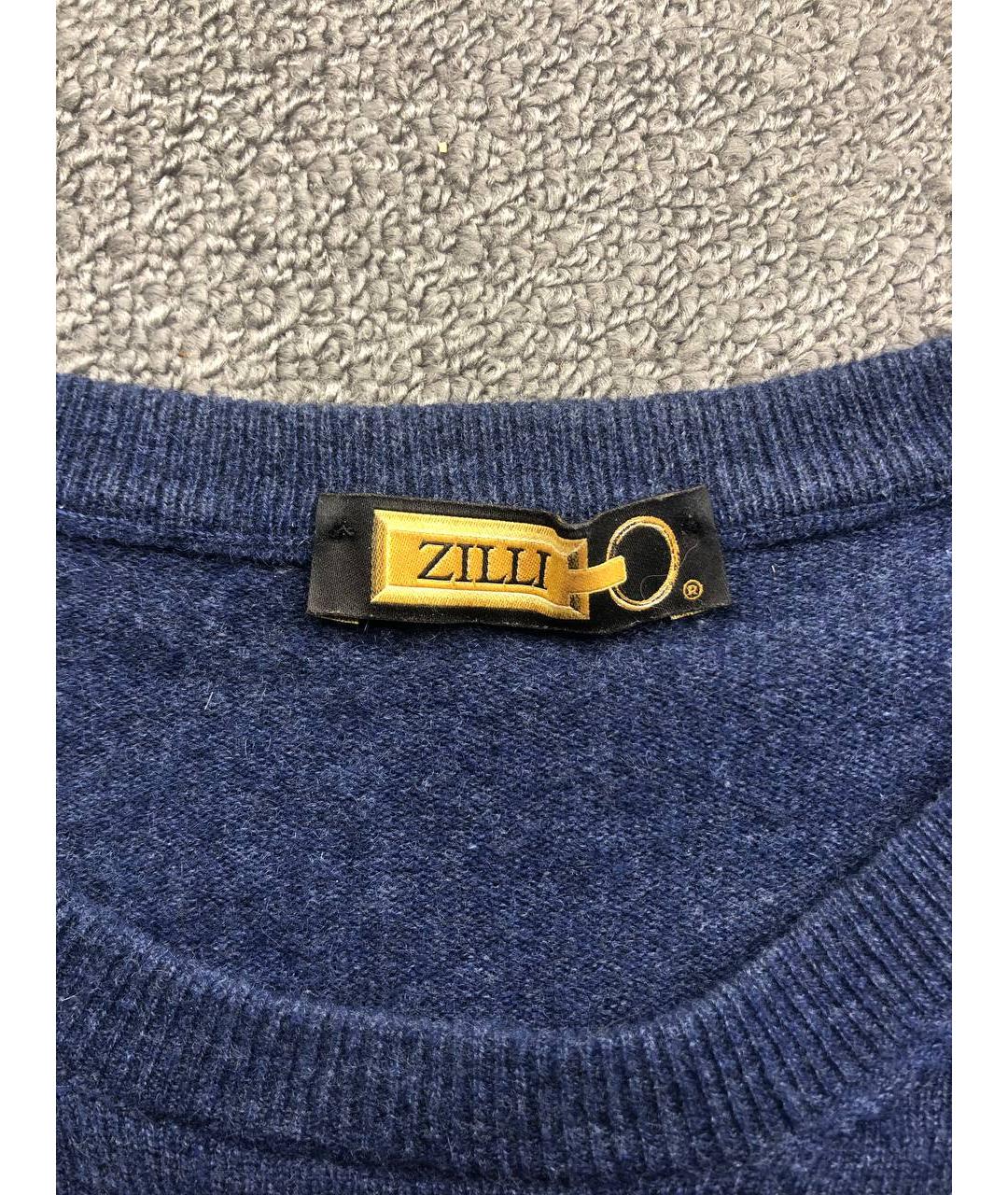ZILLI Синий кашемировый джемпер / свитер, фото 3