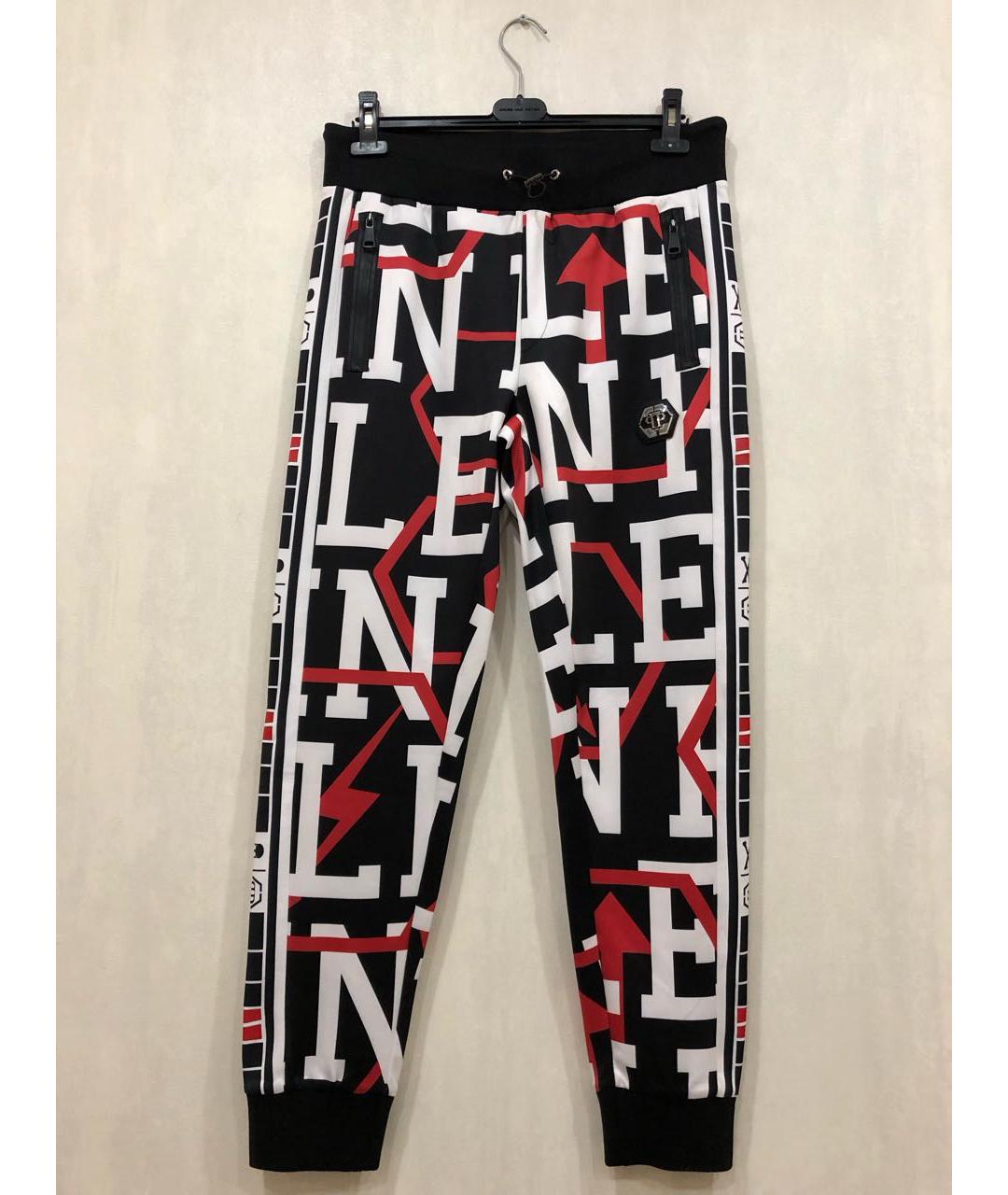 PHILIPP PLEIN Черные полиэстеровые повседневные брюки, фото 9