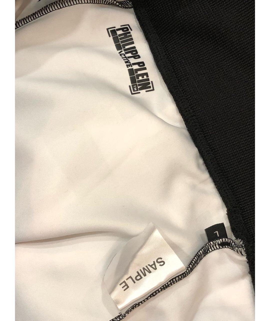 PHILIPP PLEIN Черные полиэстеровые повседневные брюки, фото 7