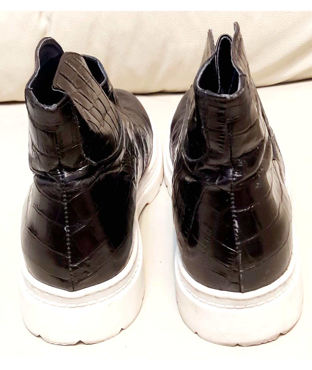 OPENING CEREMONY Черные кожаные низкие ботинки, фото 4