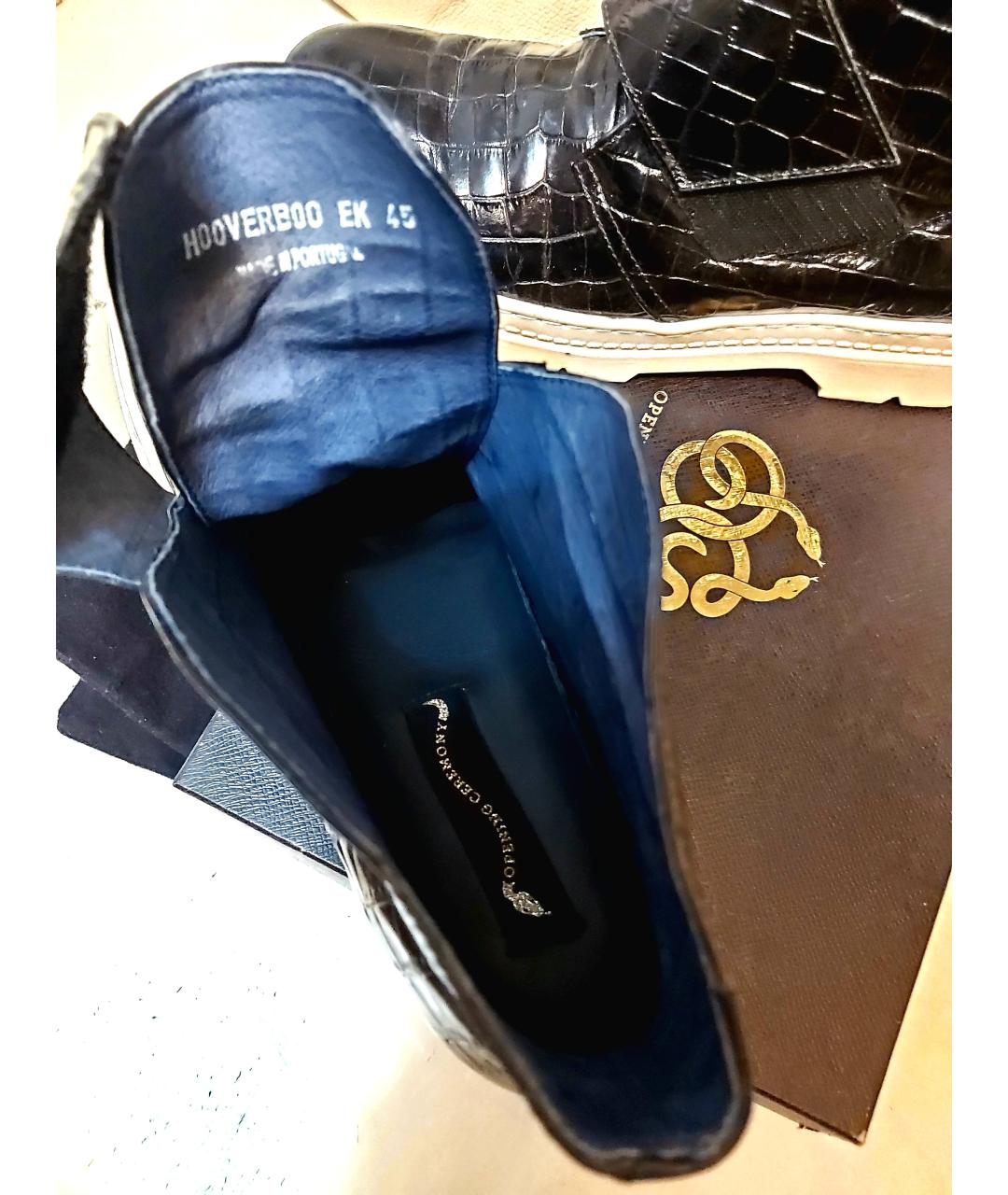 OPENING CEREMONY Черные кожаные низкие ботинки, фото 5
