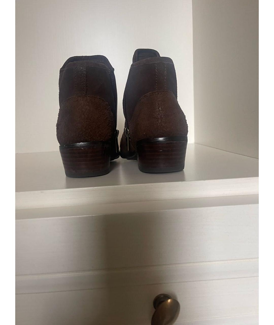 UGG AUSTRALIA KIDS Коричневые кожаные ботинки, фото 4