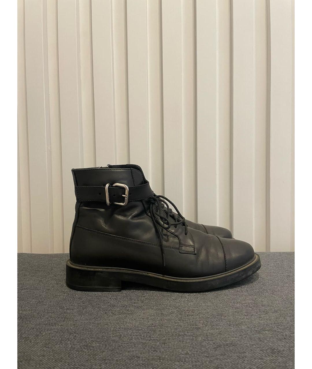 TOD'S Черные кожаные ботинки, фото 5