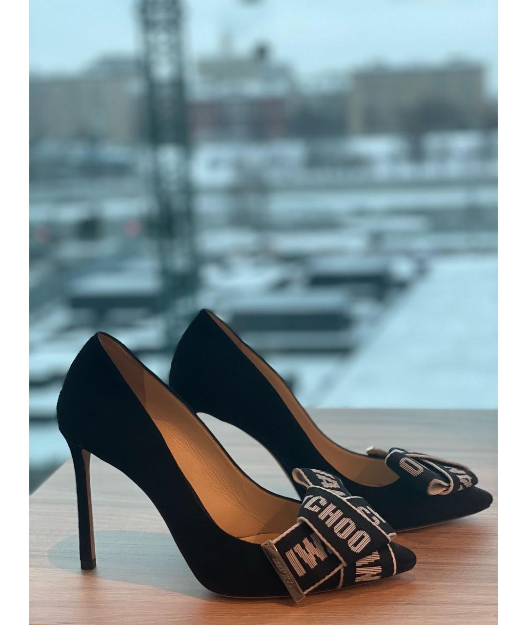 JIMMY CHOO Черные замшевые туфли, фото 4