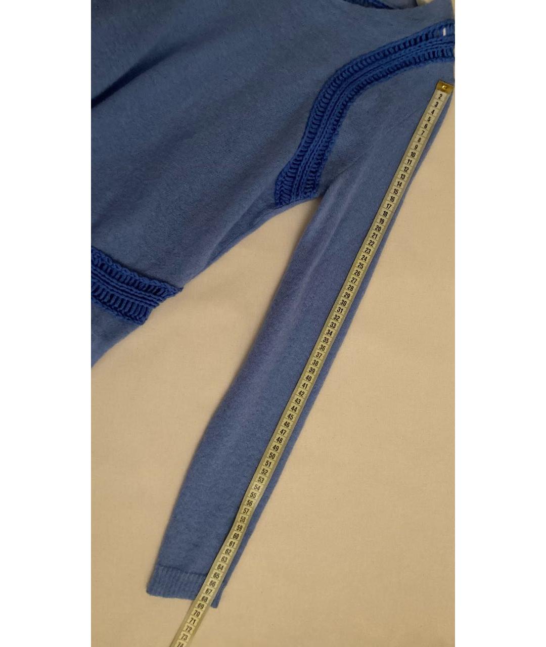 BIKKEMBERGS Голубой шерстяной джемпер / свитер, фото 8