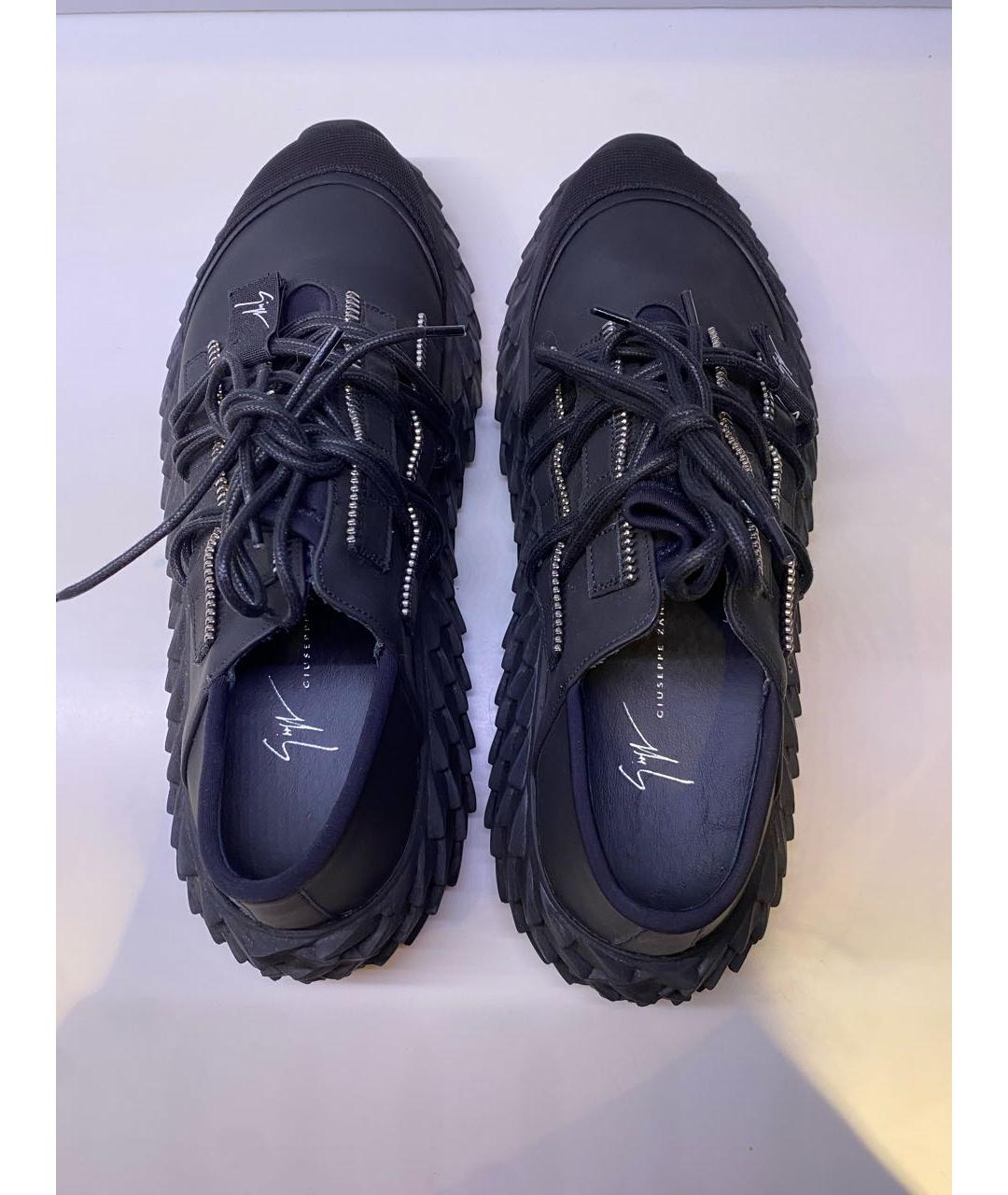 GIUSEPPE ZANOTTI DESIGN Черные резиновые низкие кроссовки / кеды, фото 3