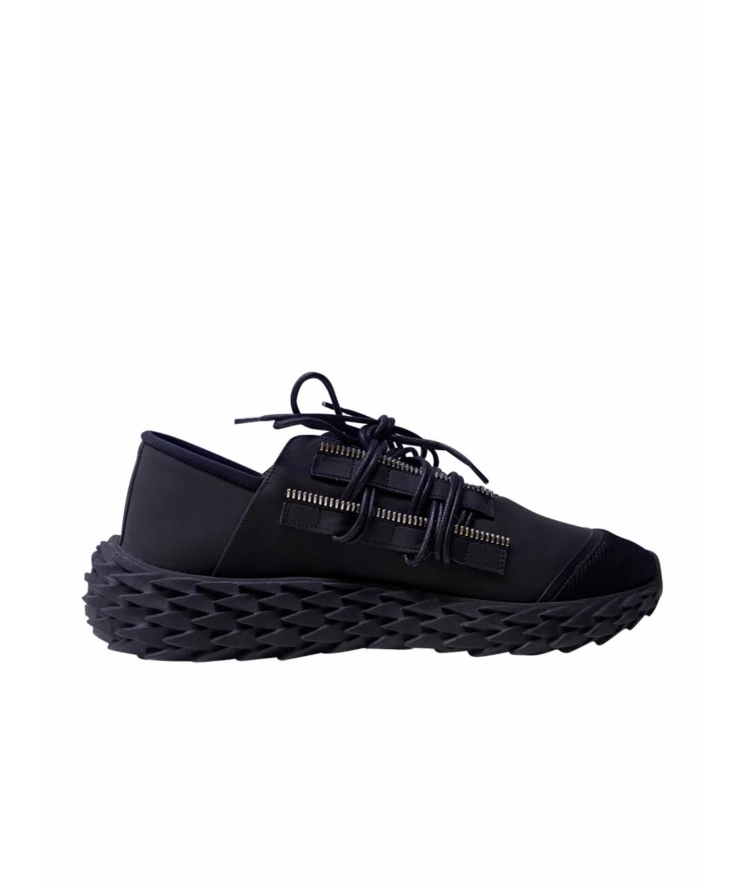 GIUSEPPE ZANOTTI DESIGN Черные резиновые низкие кроссовки / кеды, фото 1