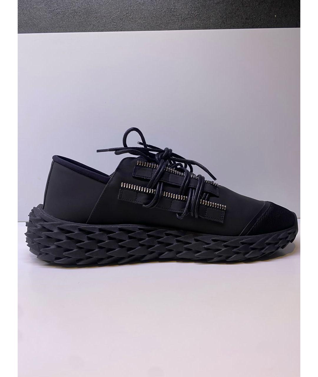 GIUSEPPE ZANOTTI DESIGN Черные резиновые низкие кроссовки / кеды, фото 8