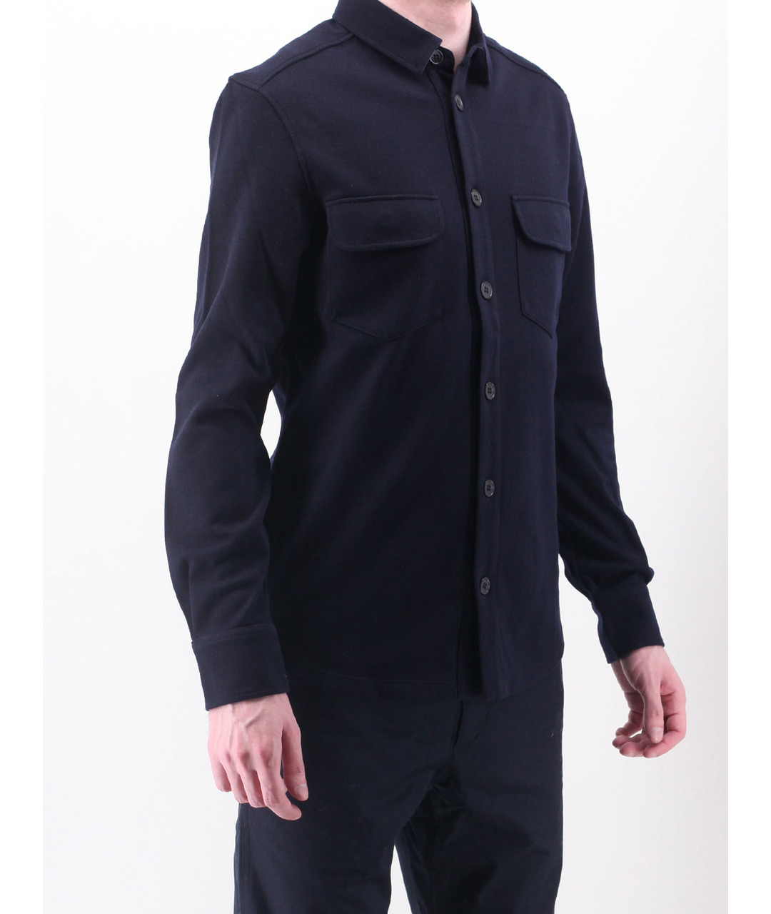 LORO PIANA Темно-синяя кашемировая кэжуал рубашка, фото 2