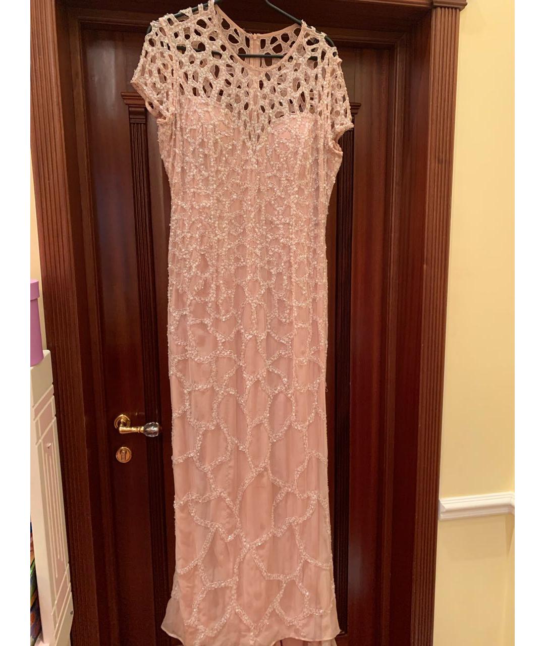 JOVANI Розовое шифоновое вечернее платье, фото 5