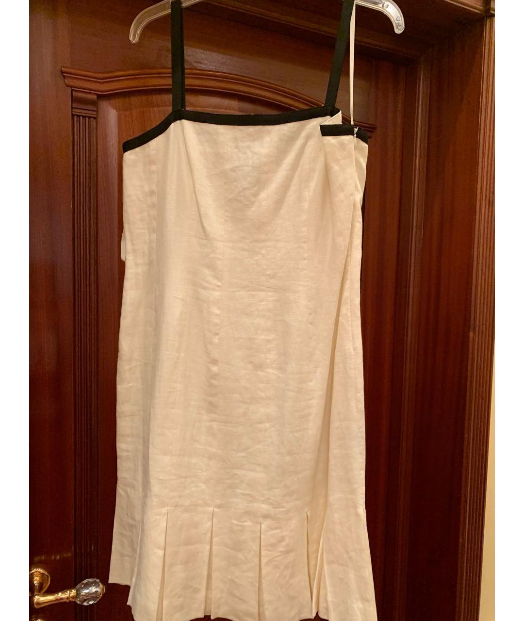 RALPH LAUREN COLLECTION Белый льняной костюм с юбками, фото 5