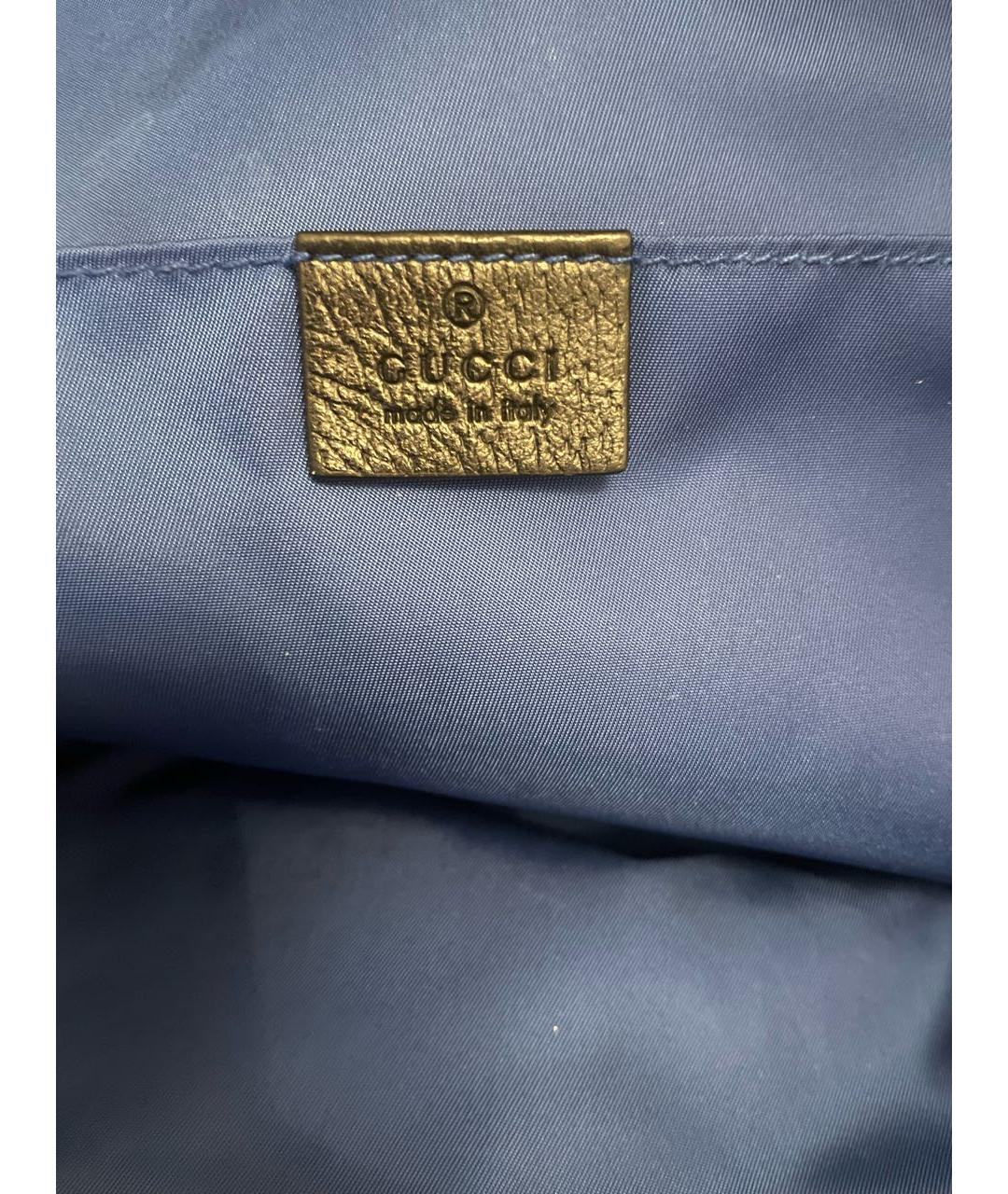 GUCCI Синий тканевый рюкзак, фото 6