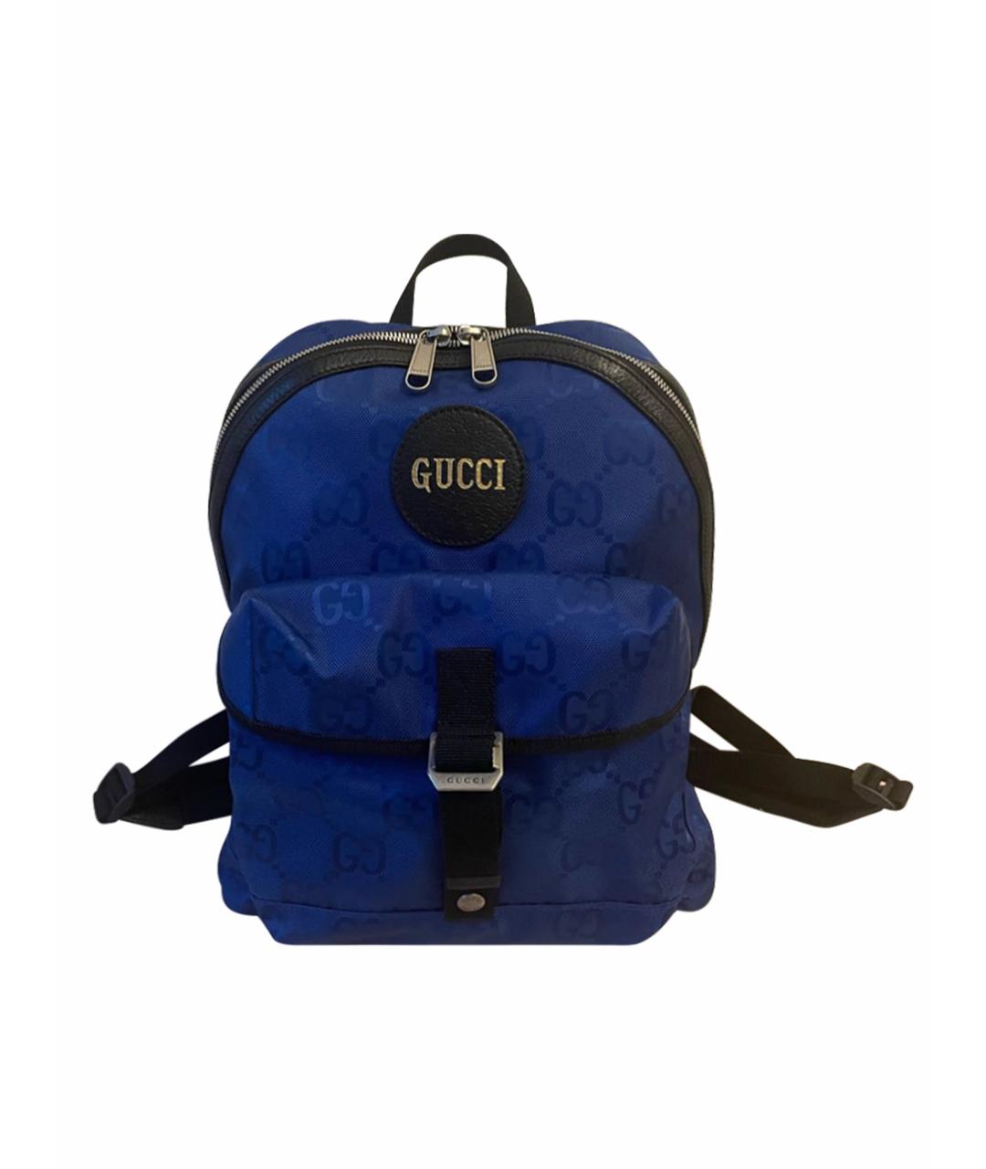 GUCCI Синий тканевый рюкзак, фото 1