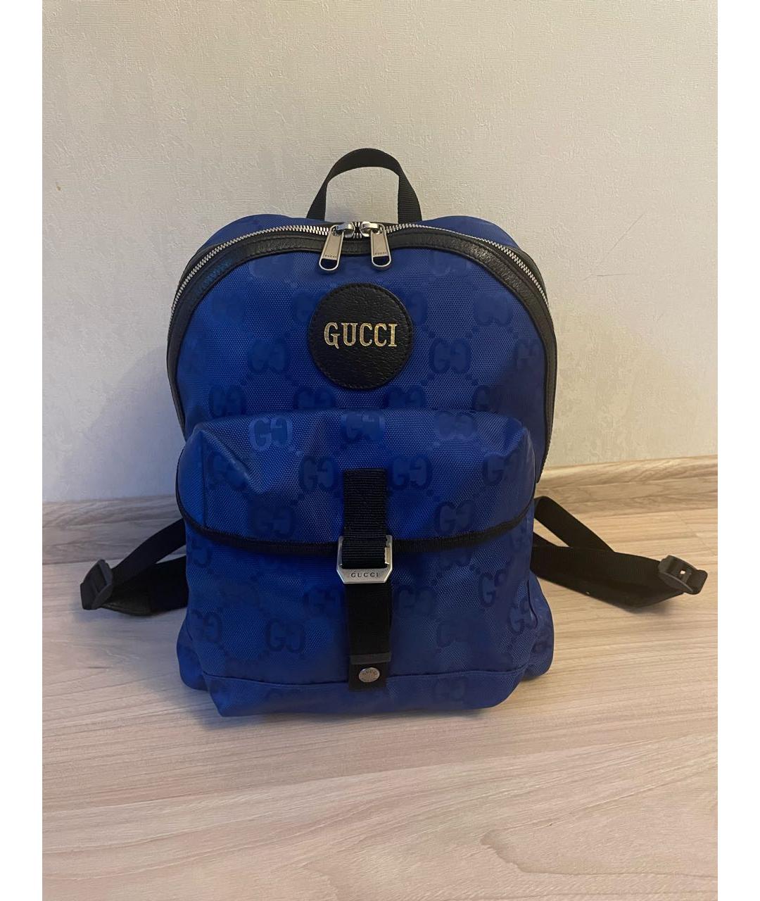 GUCCI Синий тканевый рюкзак, фото 9