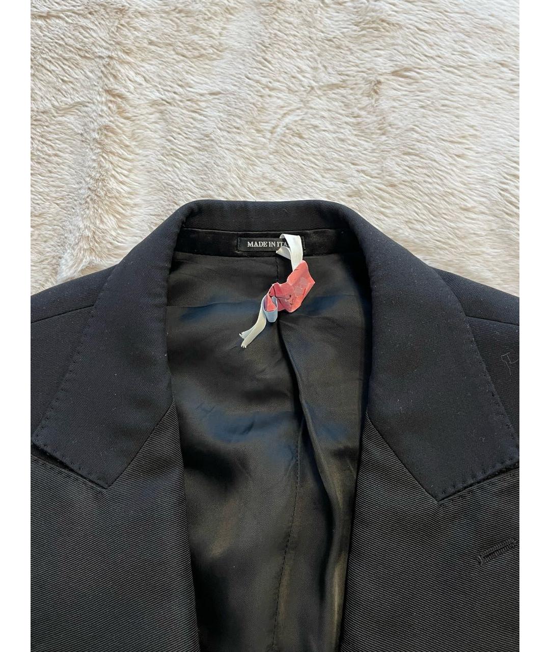 ALEXANDER MCQUEEN Черный шерстяной пиджак, фото 3