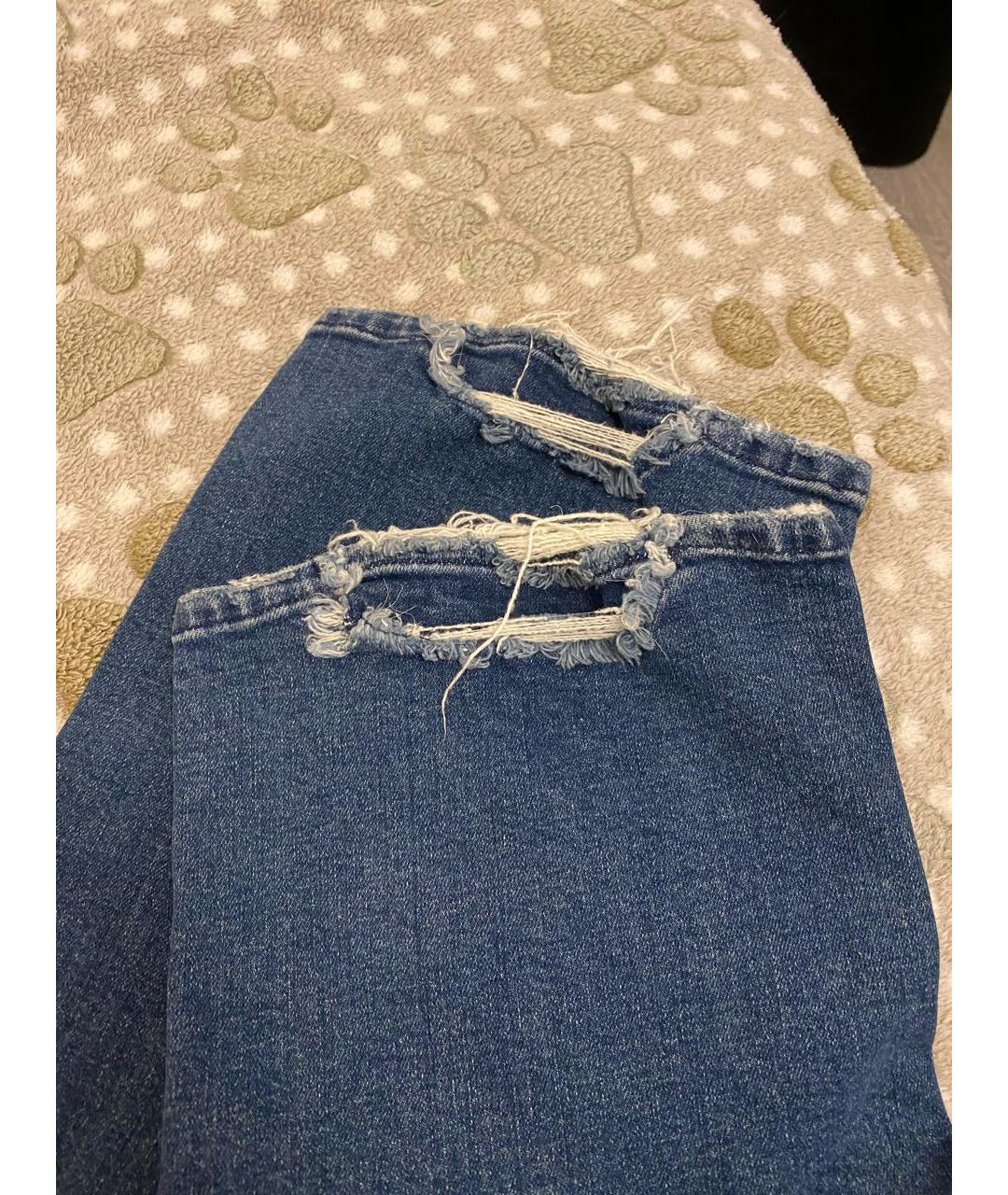 3X1 Синие хлопко-эластановые прямые джинсы, фото 6