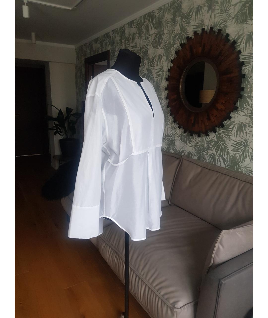 TOTEME Белая хлопковая блузы, фото 7