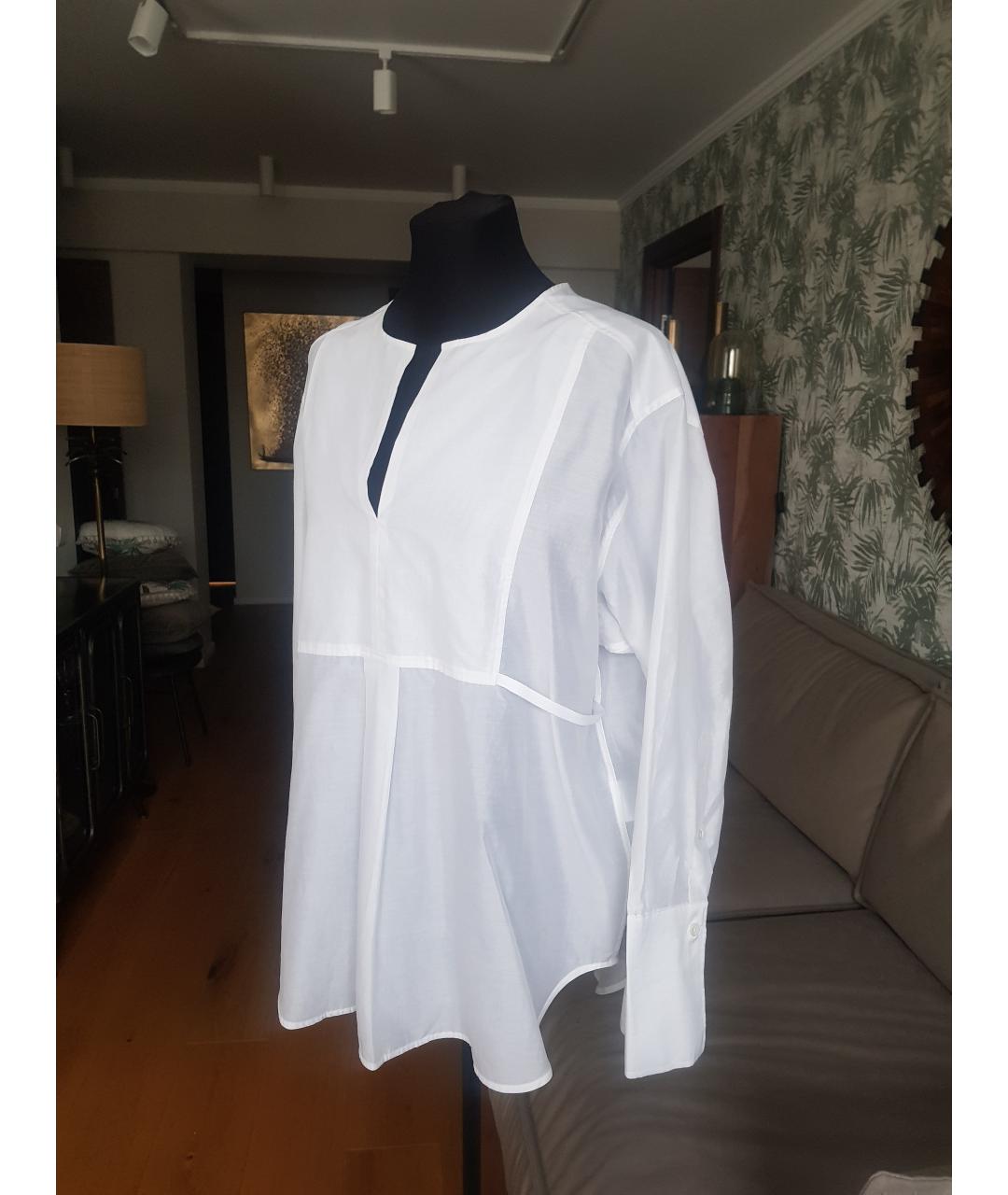 TOTEME Белая хлопковая блузы, фото 5