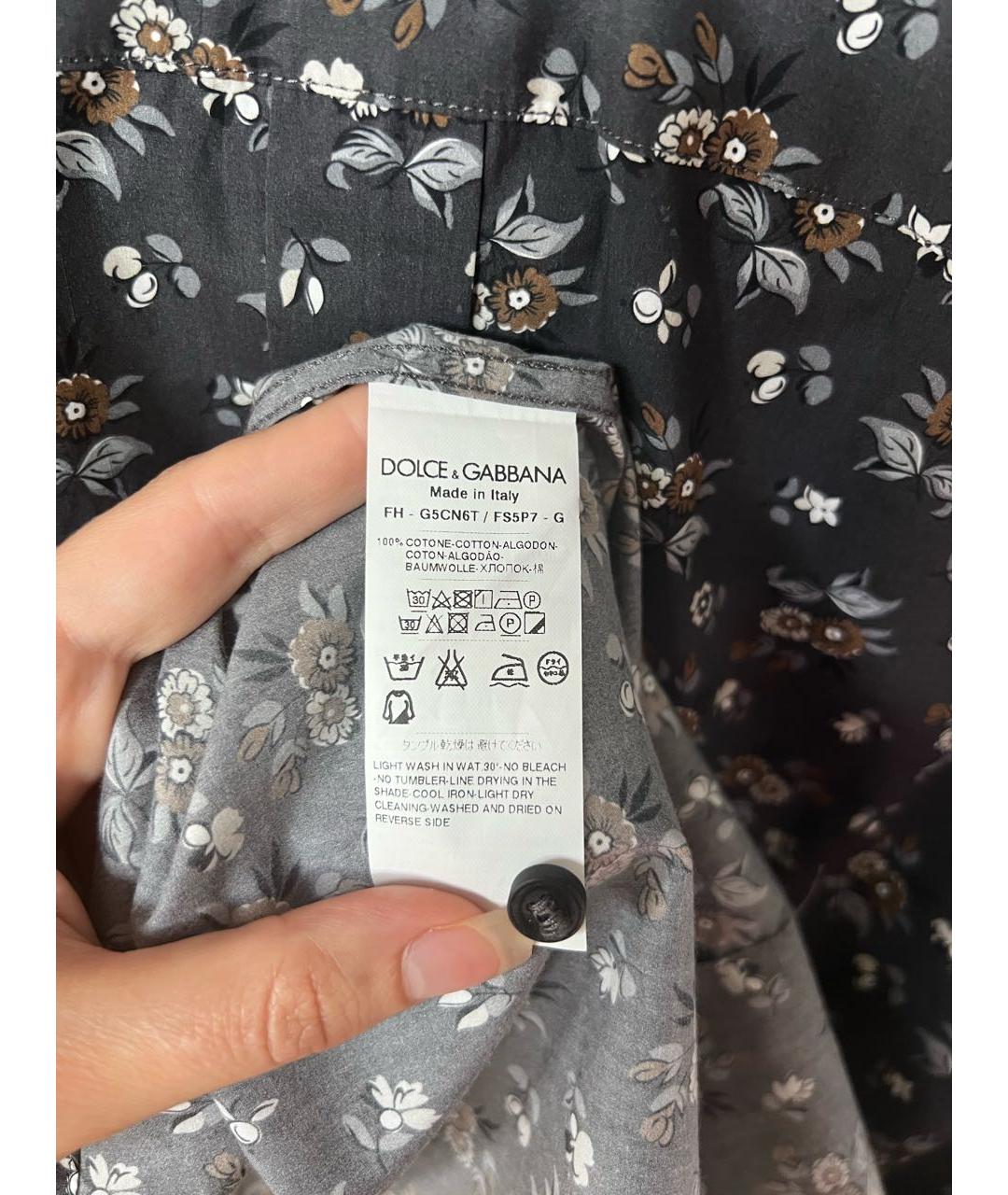 DOLCE&GABBANA Хлопковая кэжуал рубашка, фото 6
