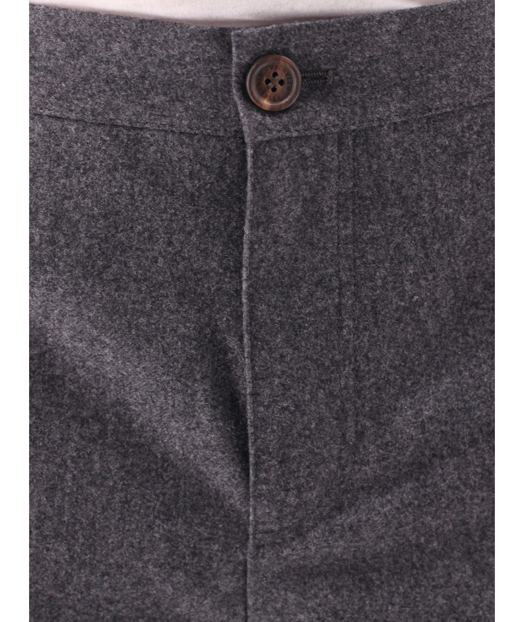 BRUNELLO CUCINELLI Серые шерстяные классические брюки, фото 4