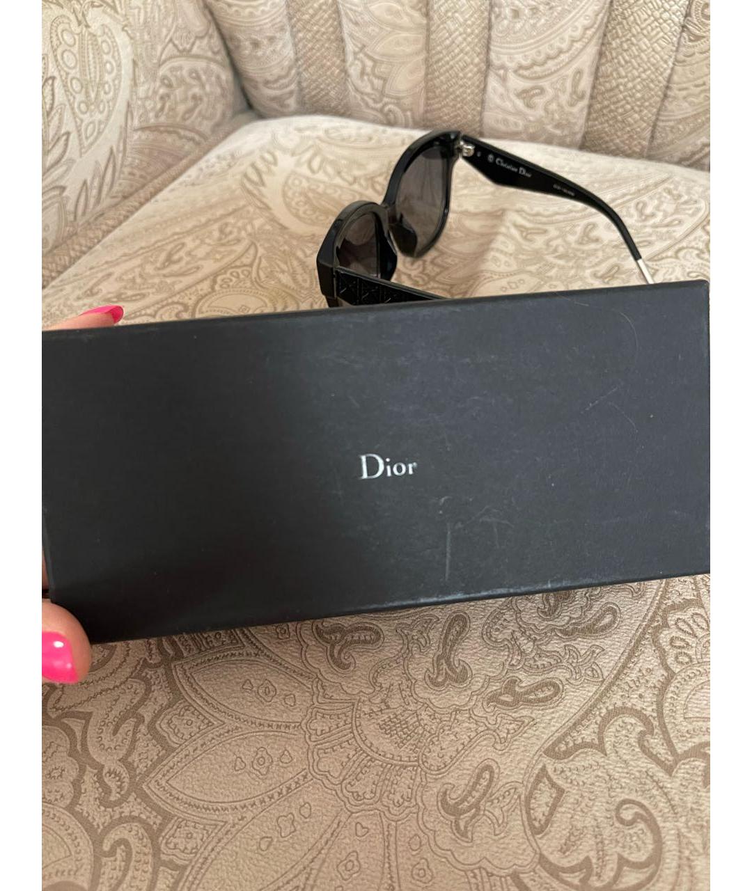 CHRISTIAN DIOR PRE-OWNED Черные пластиковые солнцезащитные очки, фото 4