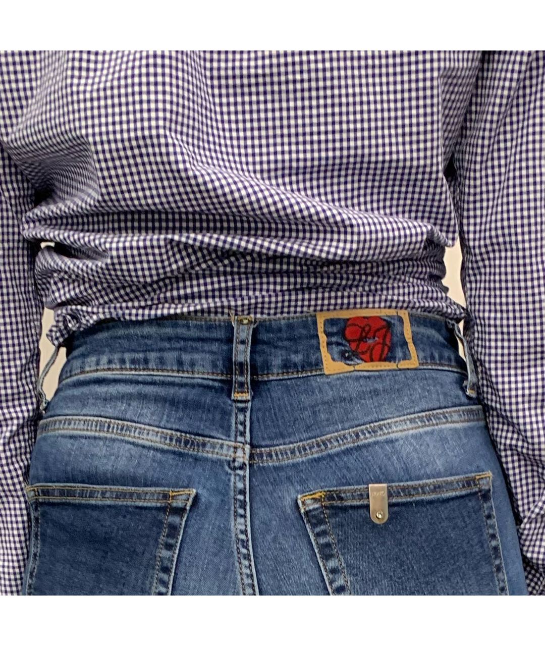 LIU JO Синие хлопковые джинсы слим, фото 4