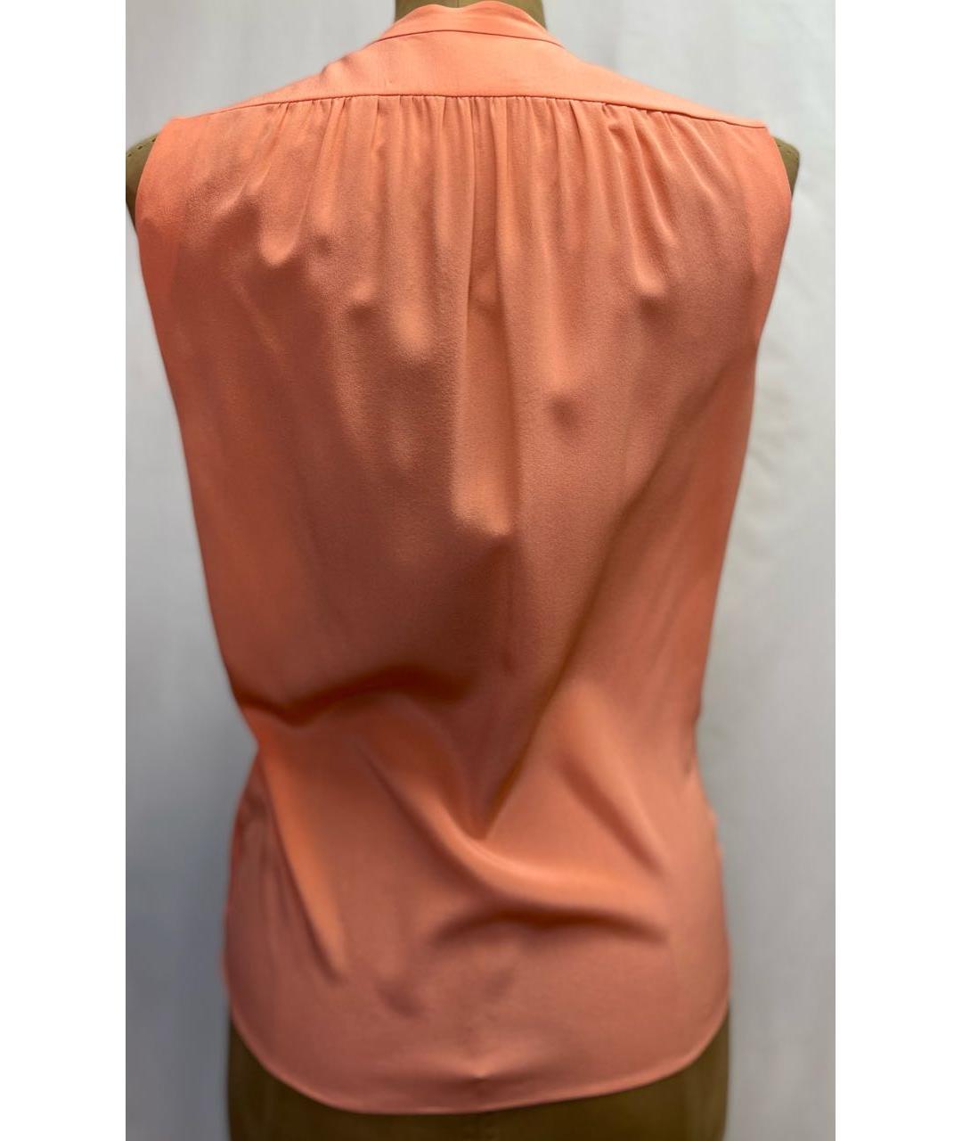 BALENCIAGA Коралловая шелковая блузы, фото 2