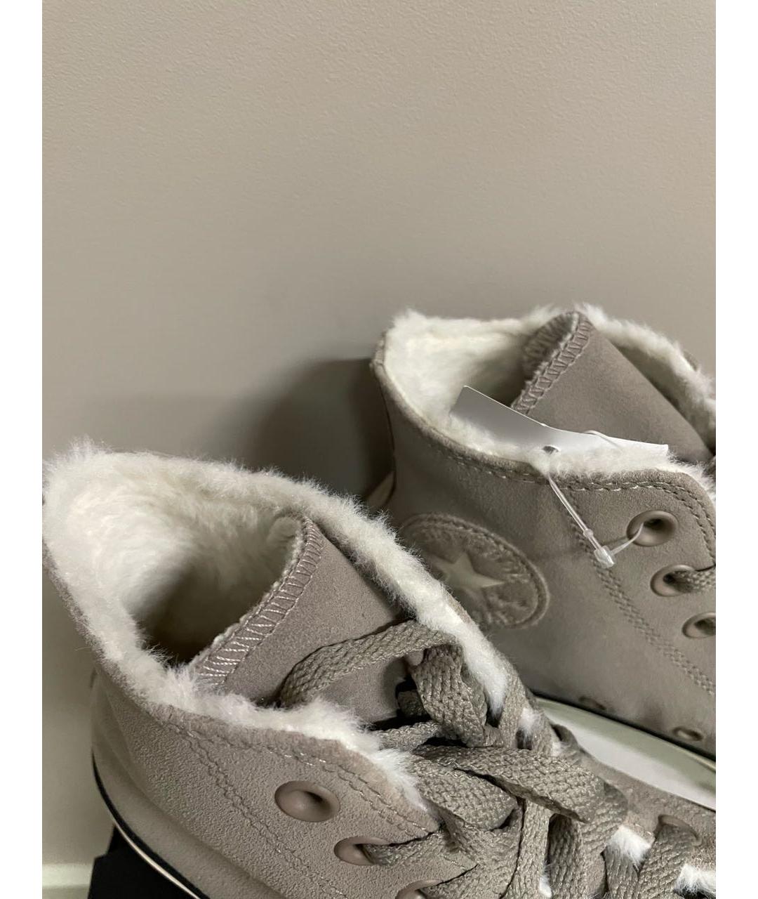 CONVERSE Серые замшевые кеды, фото 3