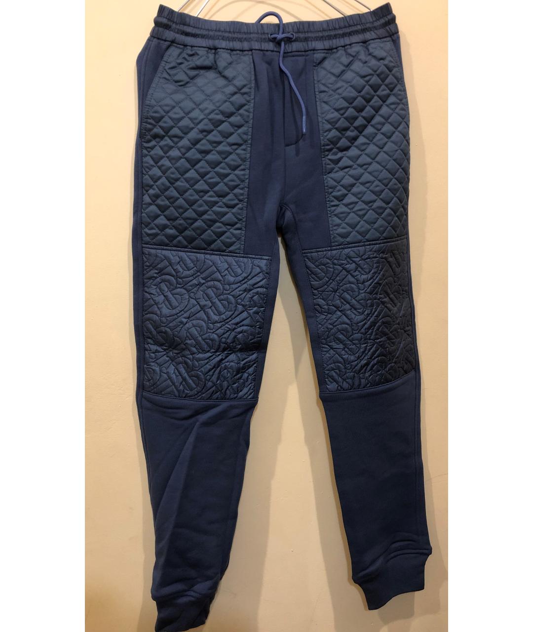 BURBERRY Синие хлопковые брюки и шорты, фото 4
