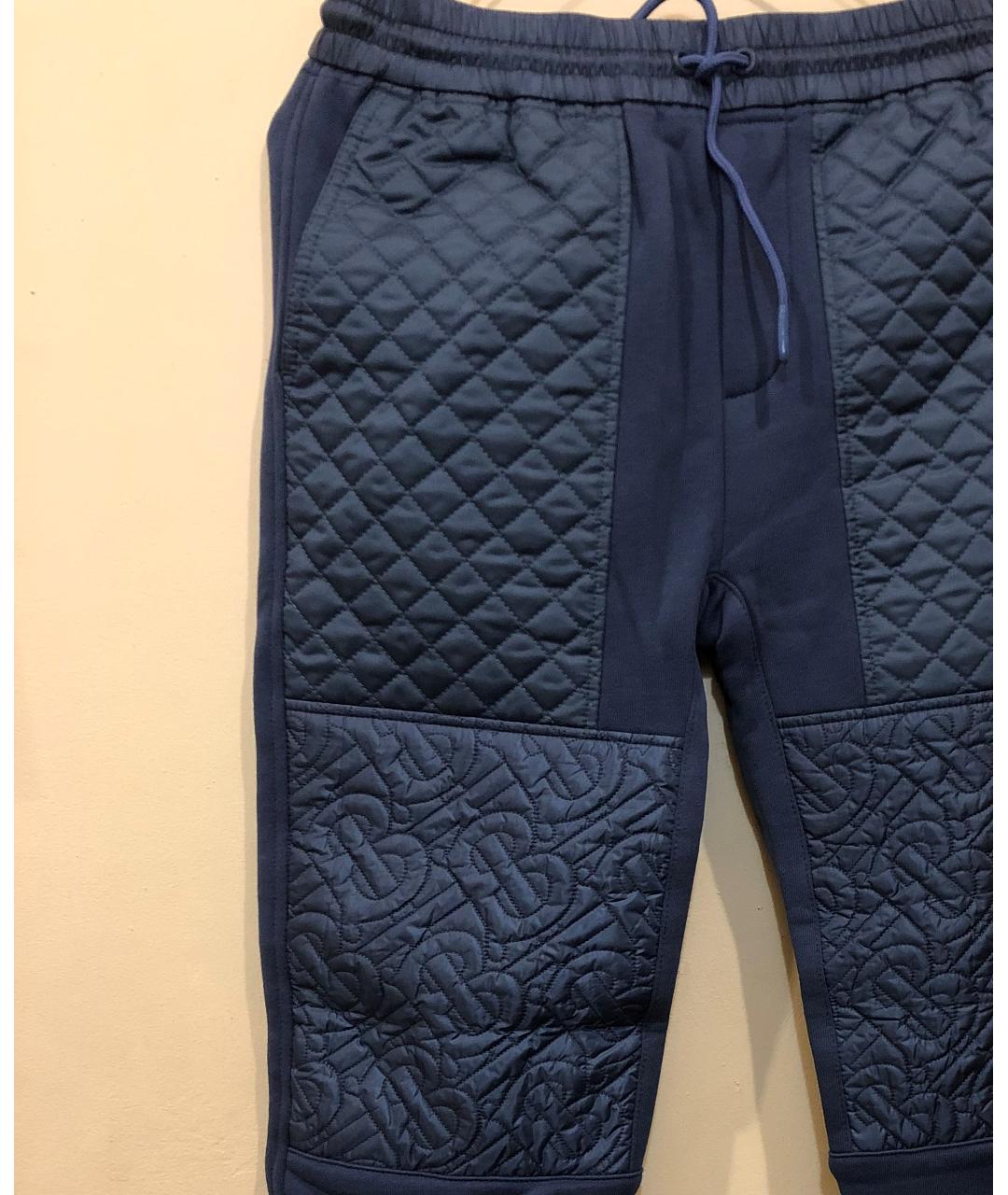 BURBERRY Синие хлопковые брюки и шорты, фото 2