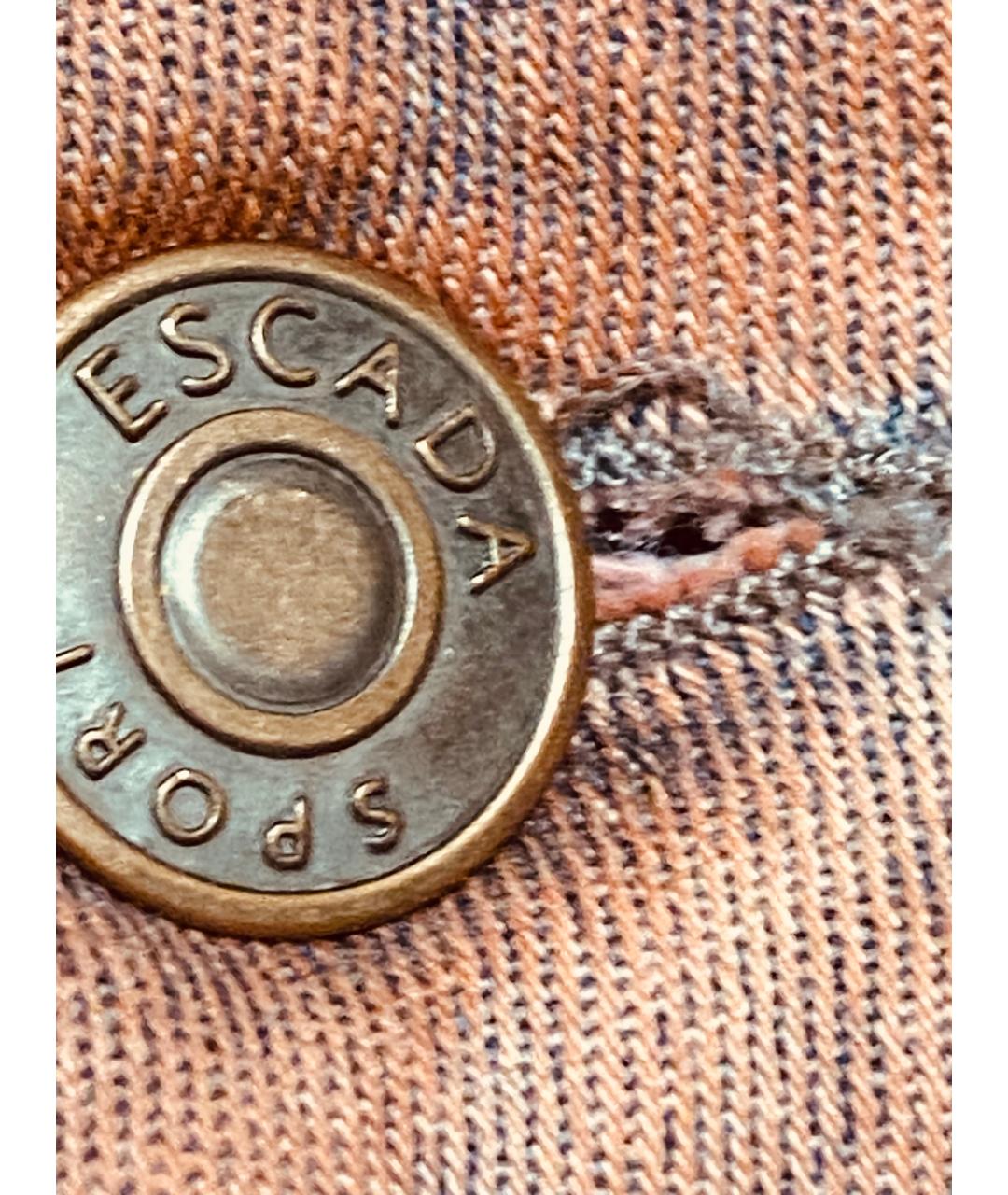 ESCADA Розовые хлопко-эластановые прямые джинсы, фото 3