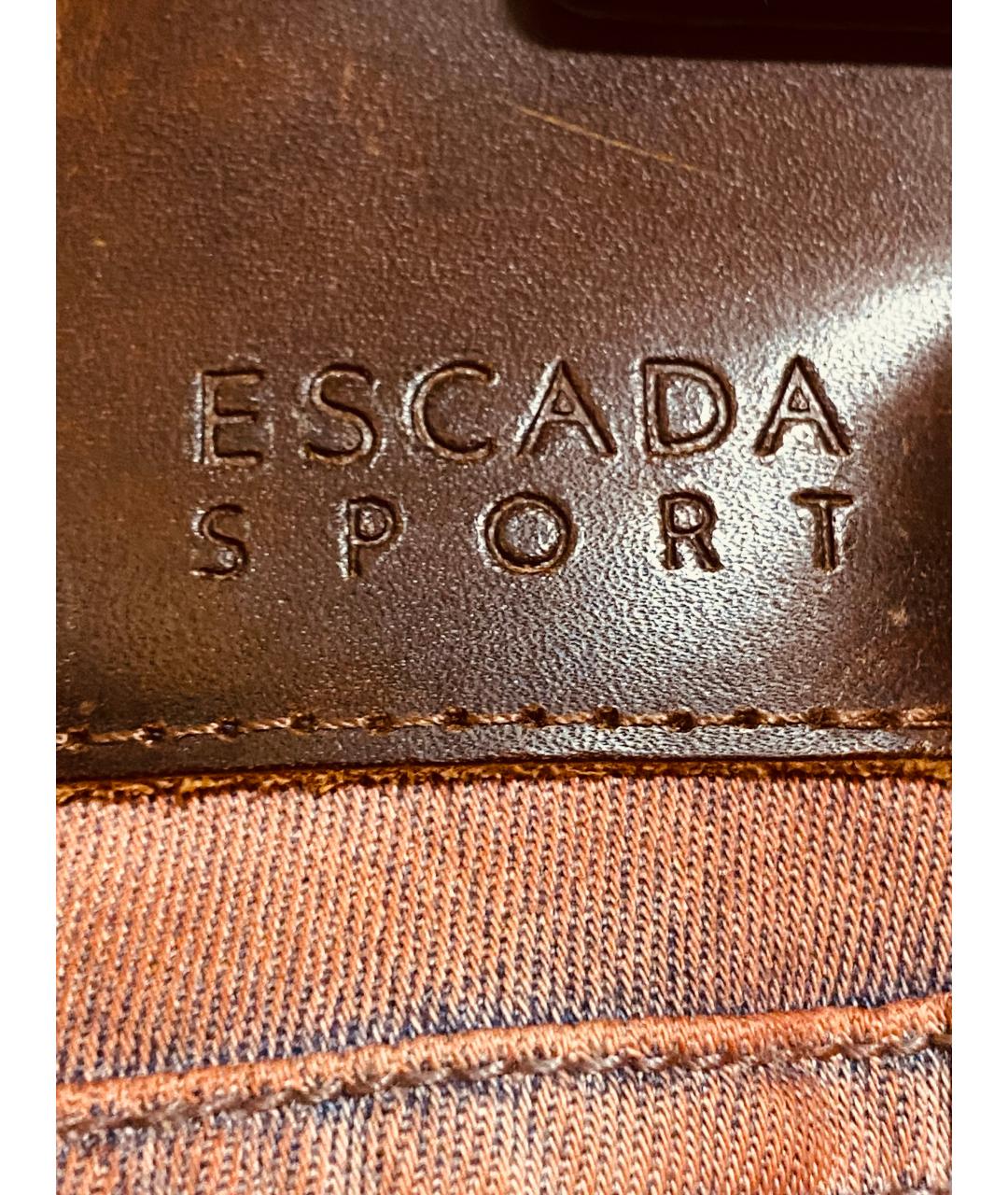 ESCADA Розовые хлопко-эластановые прямые джинсы, фото 5