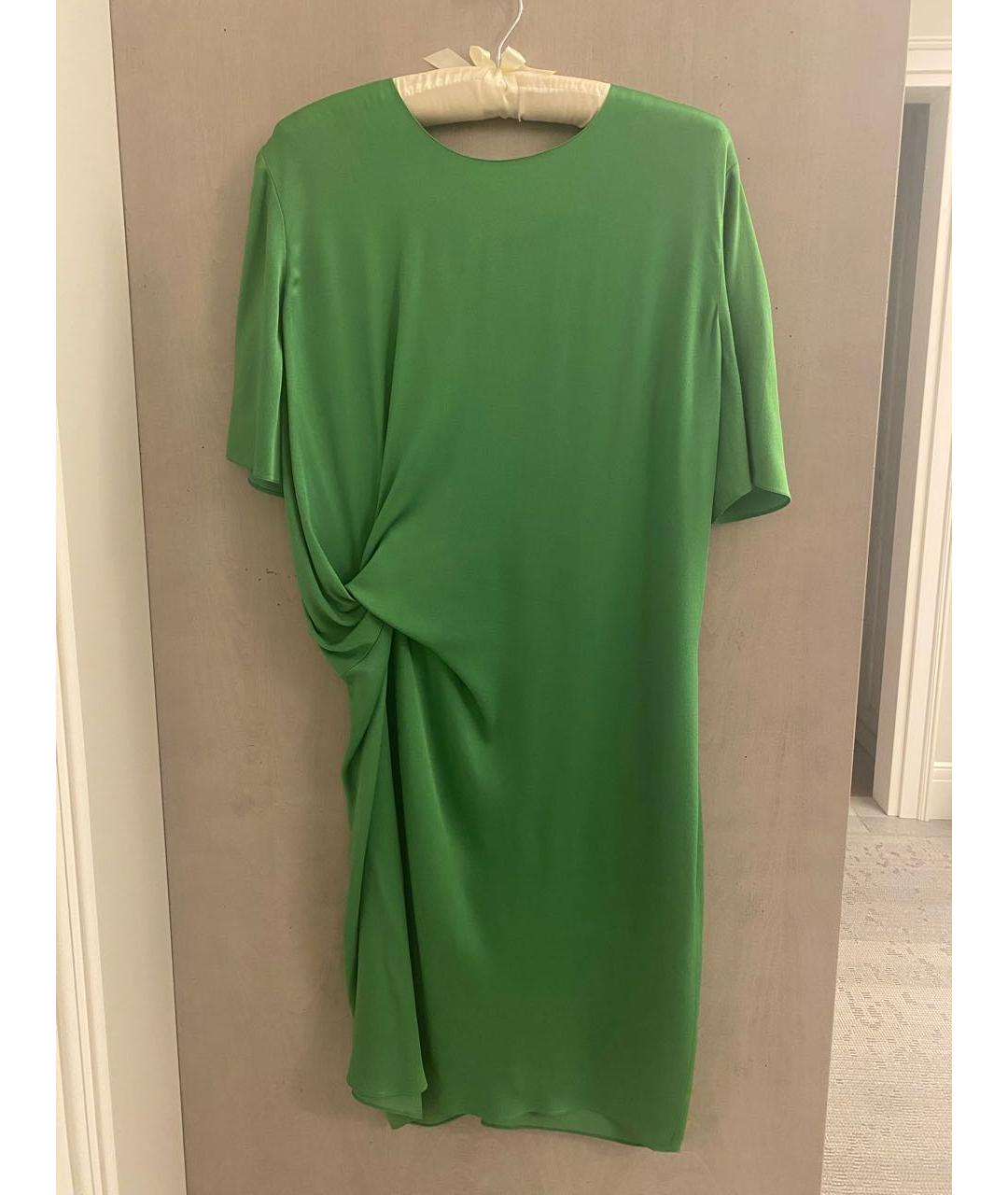 LANVIN Зеленые вискозное коктейльное платье, фото 5
