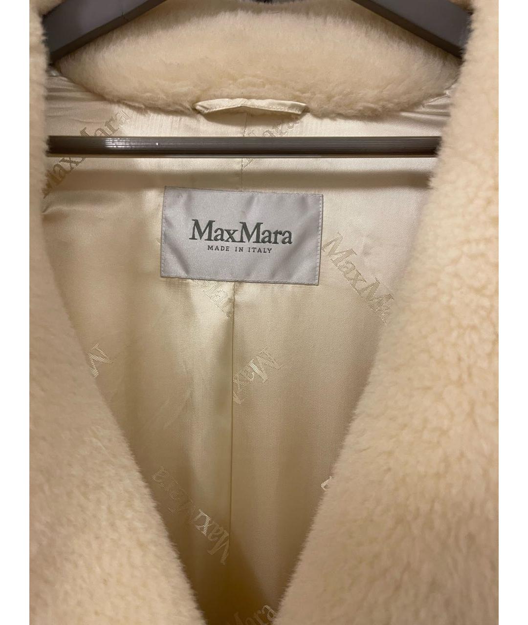 'S MAX MARA Бежевая шерстяная шуба, фото 3