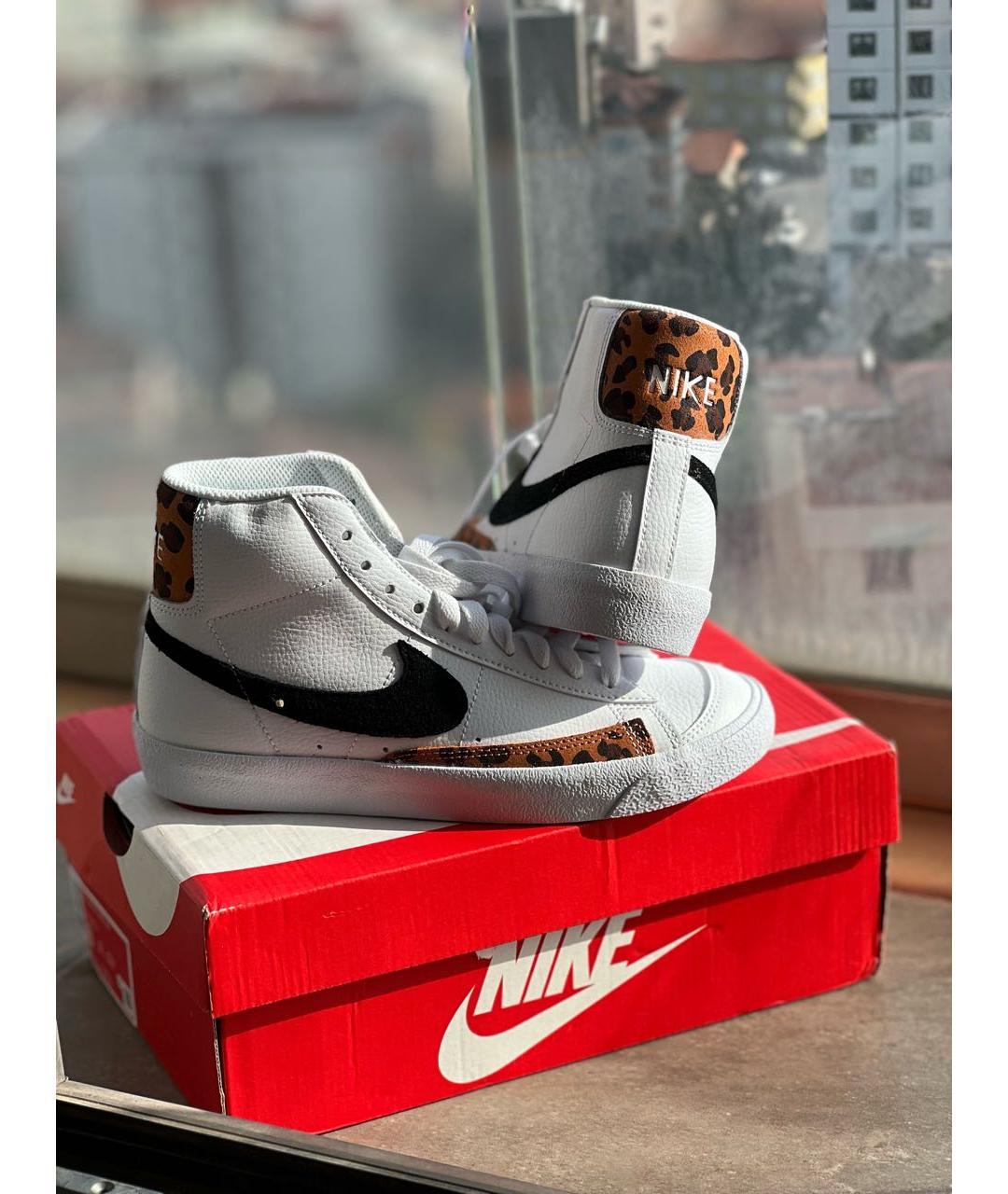 NIKE Белые кожаные кеды, фото 2