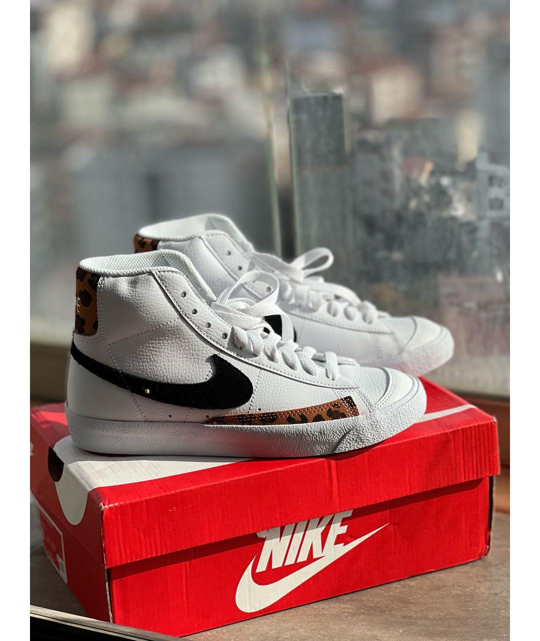 NIKE Белые кожаные кеды, фото 4