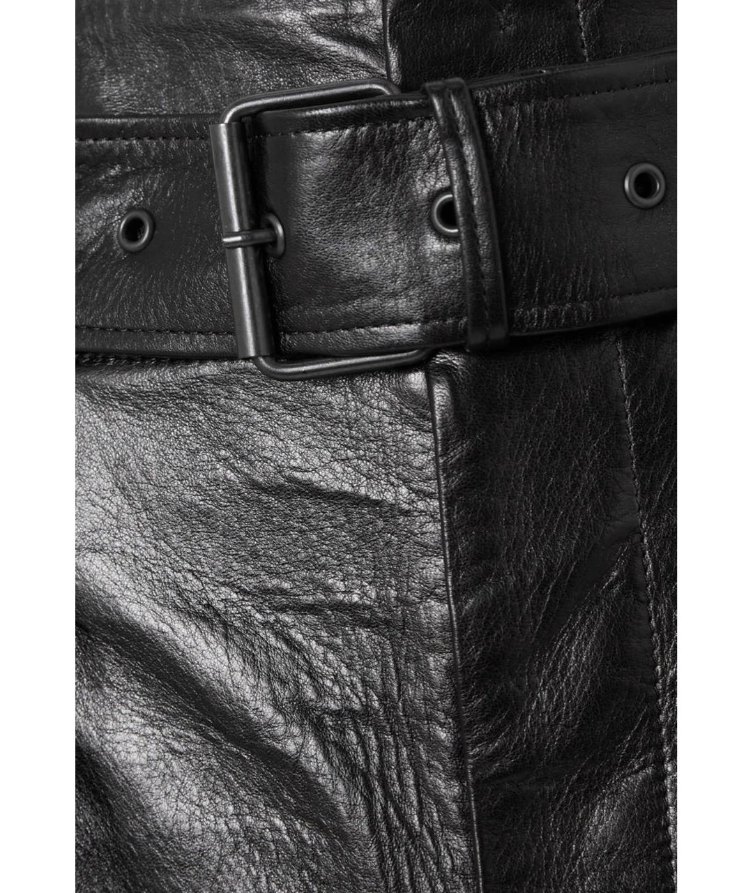 ISABEL MARANT Черные кожаные шорты, фото 4
