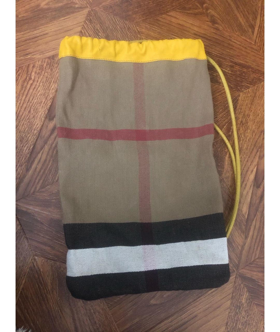 BURBERRY Желтый тканевый рюкзак, фото 5