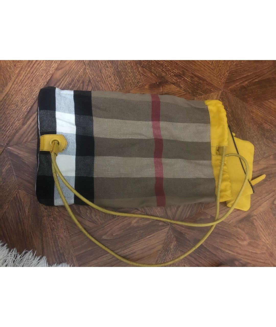 BURBERRY Желтый тканевый рюкзак, фото 2