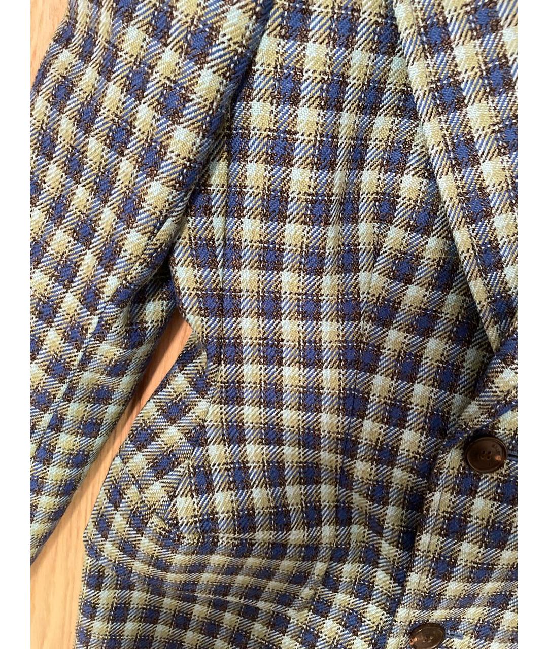 BALENCIAGA Бирюзовый шерстяной жакет/пиджак, фото 3