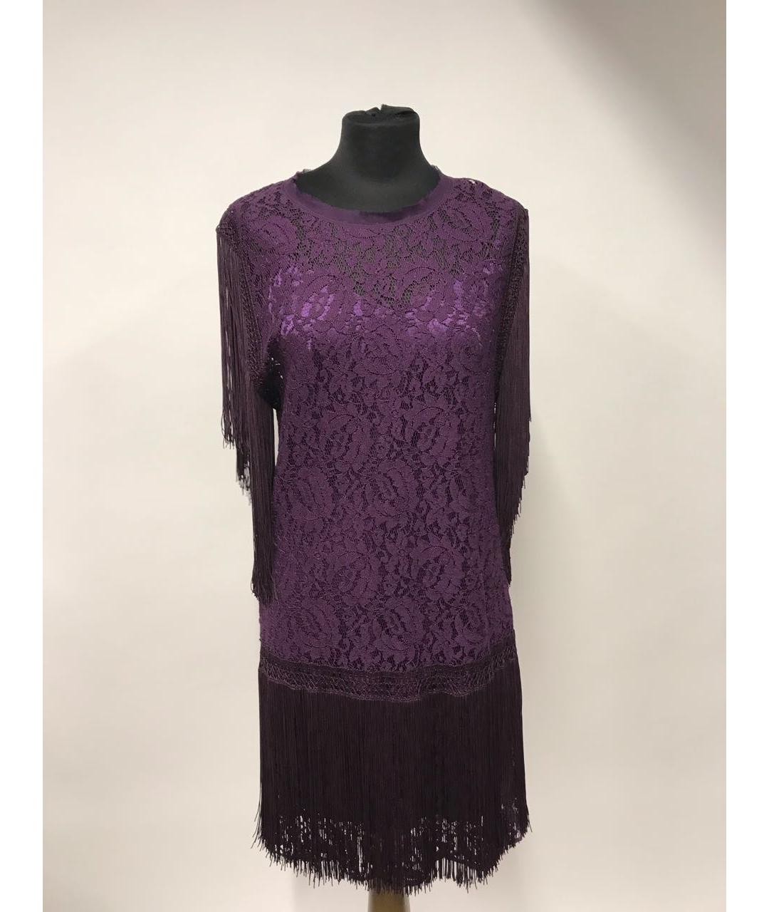 DOLCE&GABBANA Фиолетовое вискозное вечернее платье, фото 6