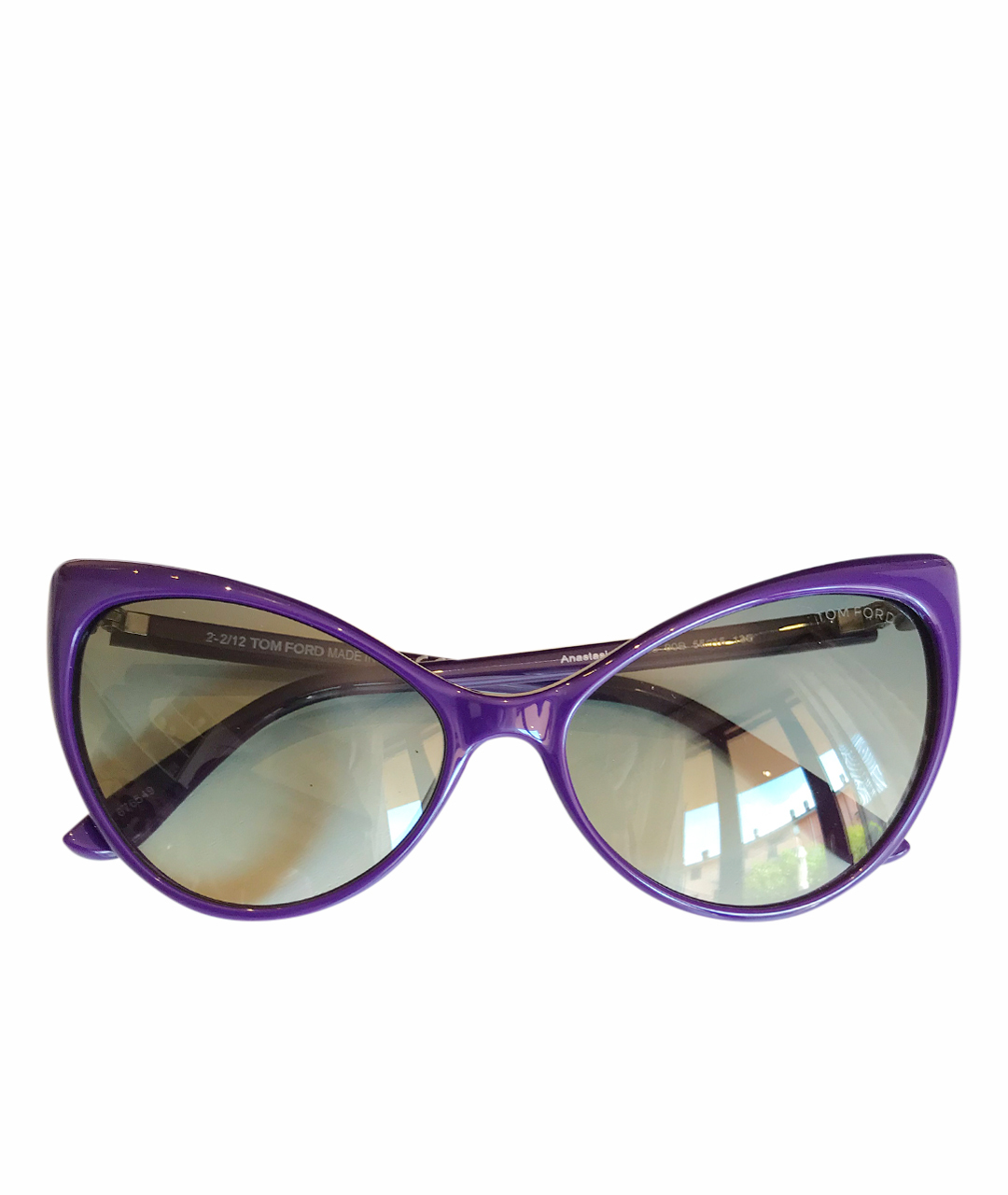TOM FORD Фиолетовые пластиковые солнцезащитные очки, фото 1
