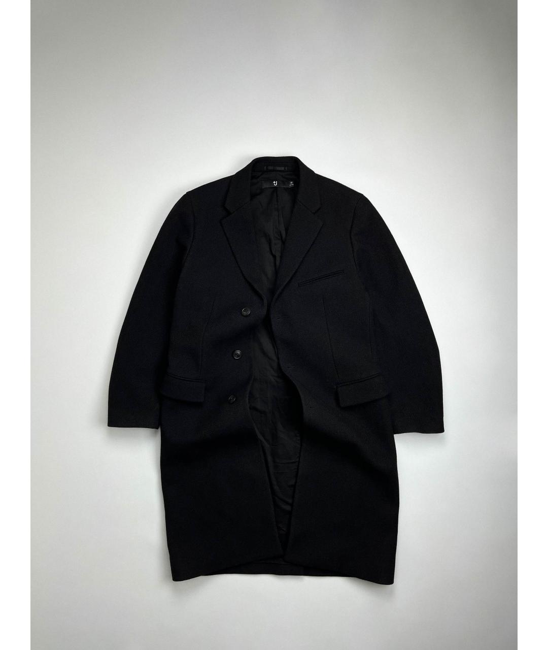 JIL SANDER Черное шерстяное пальто, фото 3