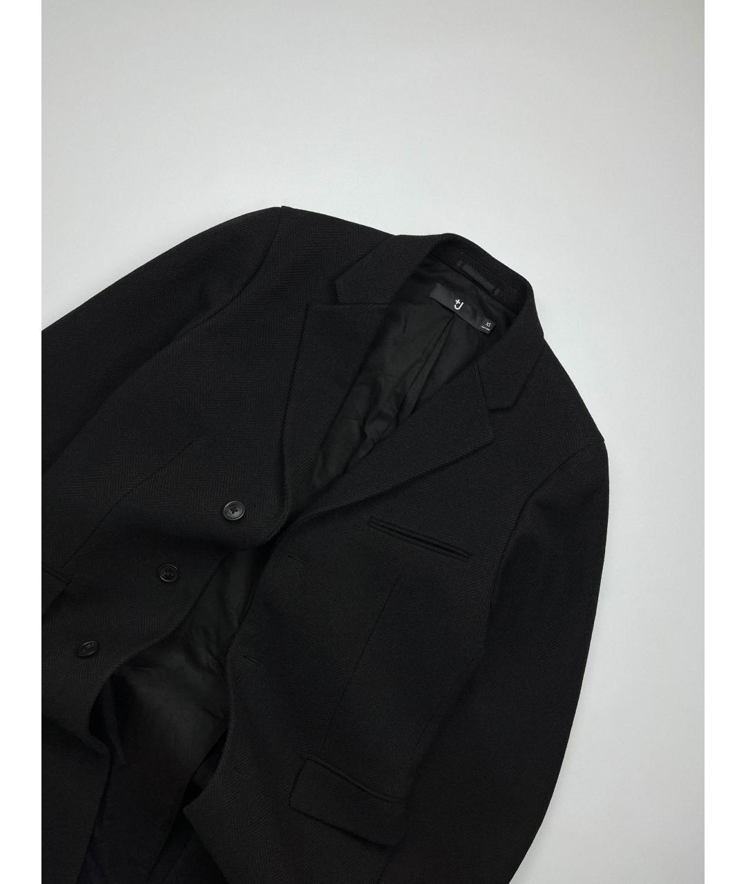 JIL SANDER Черное шерстяное пальто, фото 5