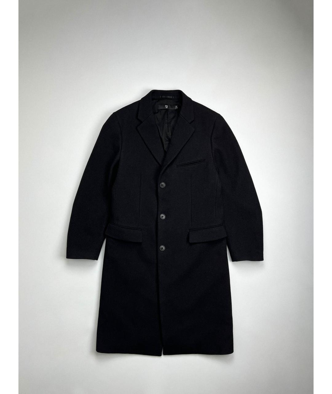 JIL SANDER Черное шерстяное пальто, фото 2